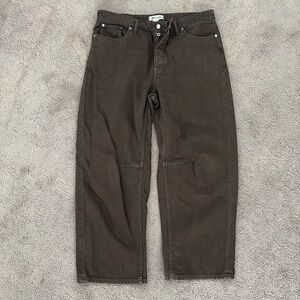 Madewell the darted barrel leg Jean size 30 brown